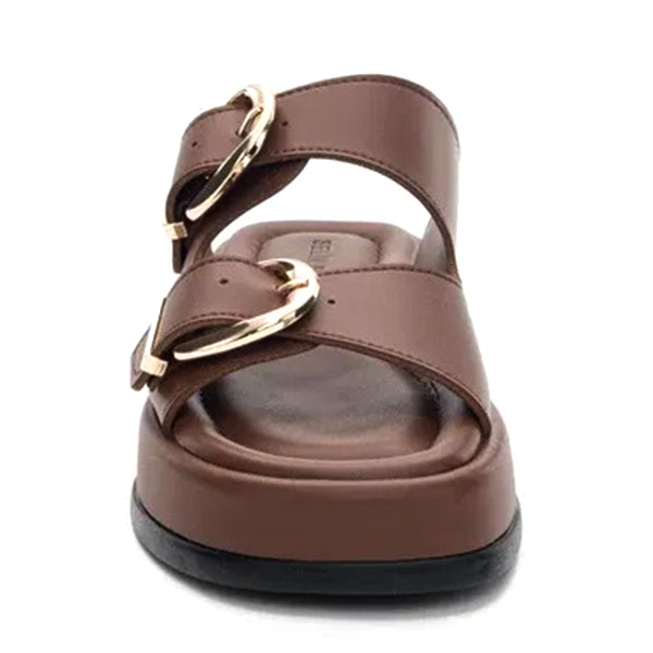 Women’s Gold Buckle Detail Slide Sandals