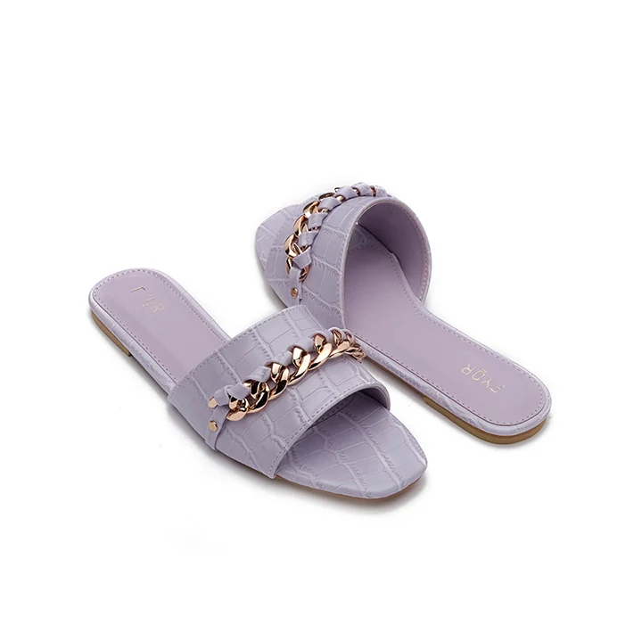 Chain Detailed Slide Sandal