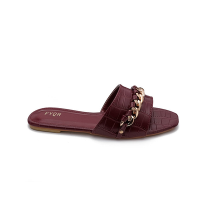 Chain Detailed Slide Sandal