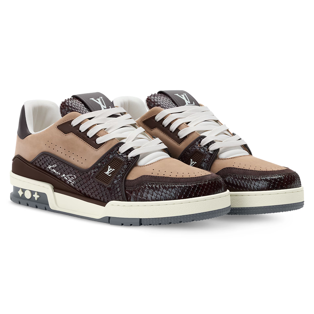 LV Trainer Brown Nubuck calf leather